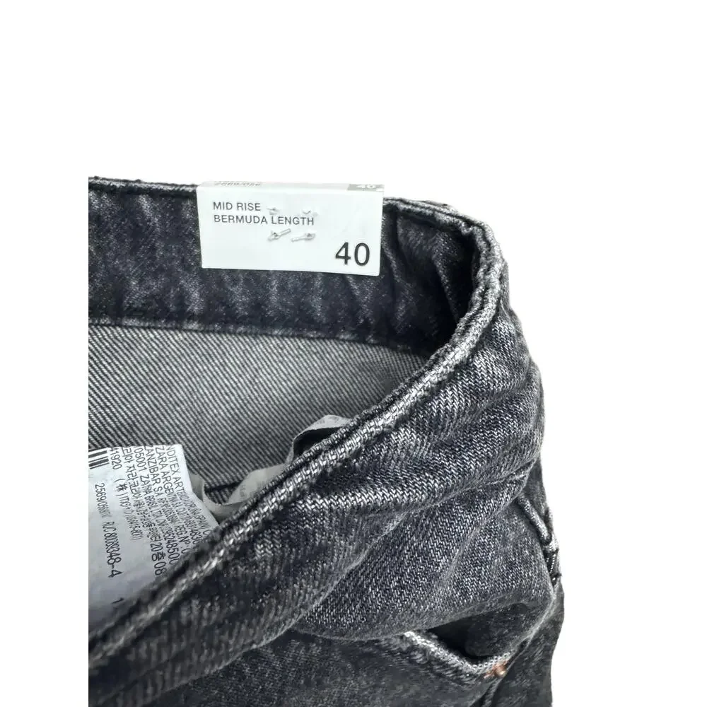 ZARA Black Denim Shorts‎